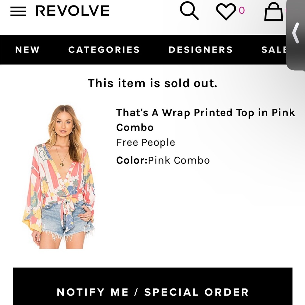 FREE PEOPLE| That’s A Wrap Floral Print Bell Sleeve Crop Top